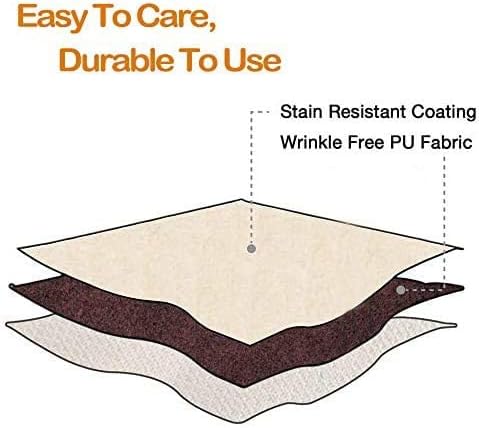 Qualsen Vinyl Table Cloth, Spring Wipeable Tablecloth, Rectangle Table Clothes for Picnic, Holiday, Party,Outdoors (52 x 70 inch,Champagne Gold)