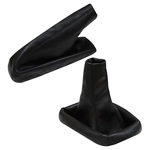 AERZETIX: Funda para Palanca de Cambios y Freno de Mano Piel Sintetica Negro