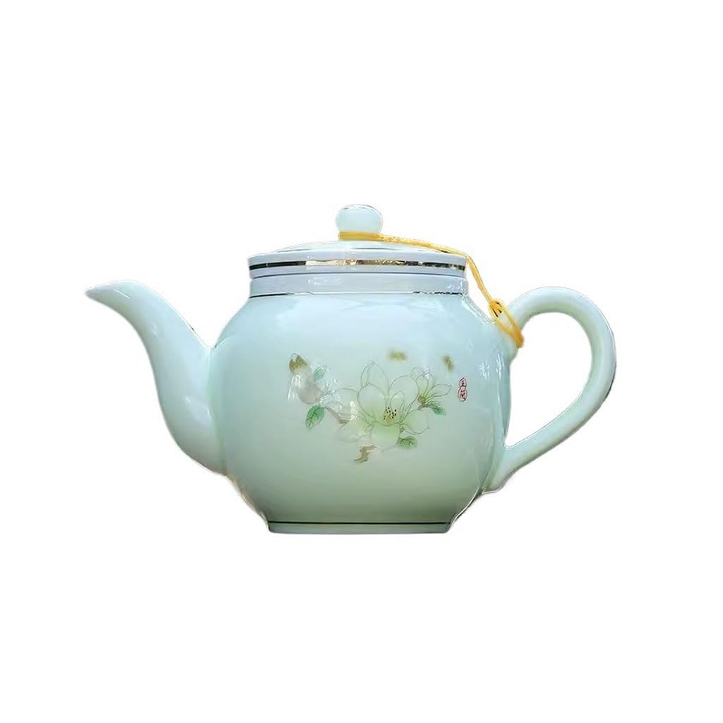 FJQFHH Japanese ceramic tea pot, Ceramic Teapot With Filter 650ML Kung Fu Tea Set Porcelain