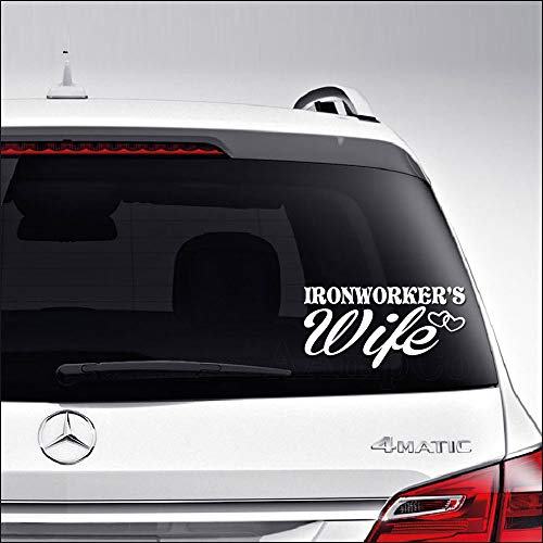 Aampco Decals Ironworker's Wife Roughneck Car Truck Motorcycle Windows Bumper Wall Decor Vinyl Decal Sticker Size- [12 inch/30 cm] Wide/Color- Gloss White