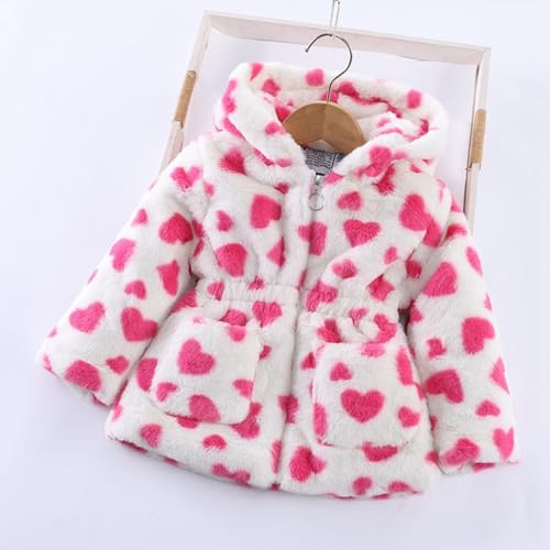 Toddler Girls Fleece Jacket Bear Ear Zip Up Hoodie Fall Winter Leopard Warm Hooded Coat Kid Thick Outerwear with Pocket2
