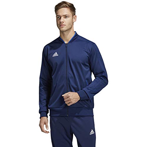 adidas Men's Alphaskin Tiro Training Jacket (Dark Blue/White Logo, Large)