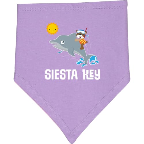 inktastic Siesta Key Florida Vacation Baby Bandana Bib Lavender and Pink 35555