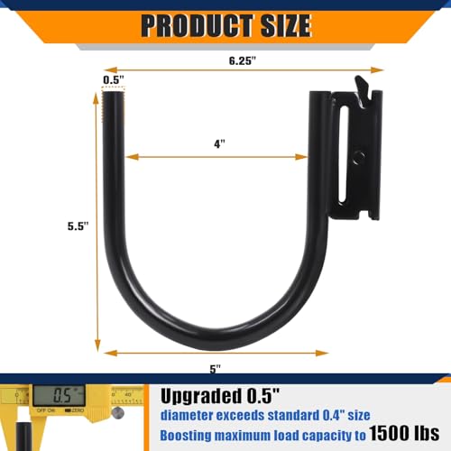 Image of E Track Accessories, 10 Pack 5 Inch Heavy Duty J Hooks for Trailer Storage