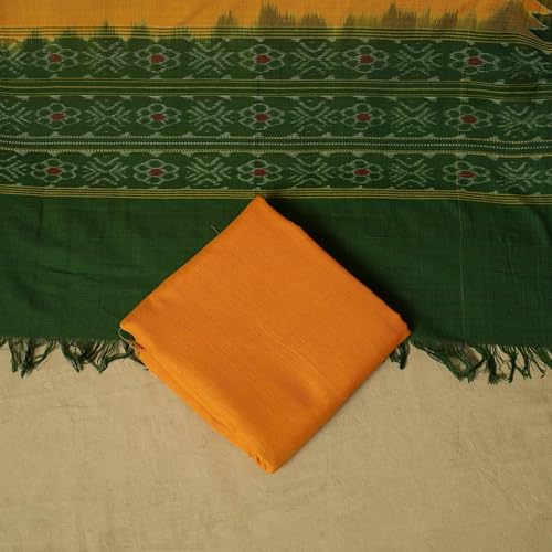 Image of Traditional Odisha Sambalpuri Ikat Cotton Dress Material for Women