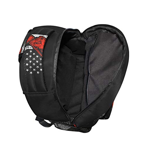 Nerxy Bass Fishing Lure And American Flag Casual Backpack Bag, Fashion Lightweight Backpacks For Holiday Gifts One Size #TOP6