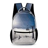 BVKWNTSA Mochila escolar ligera estampada con telesilla de gran capacidad, moderna, versátil, cómoda y ligera