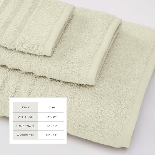 Great Bay Home Bath Towel Set - 100% Cotton 6 Piece Towel Set - Absorbent & Quick-Dry Towels for Bathroom (Sage Green) by Great Bay Home - Image 4