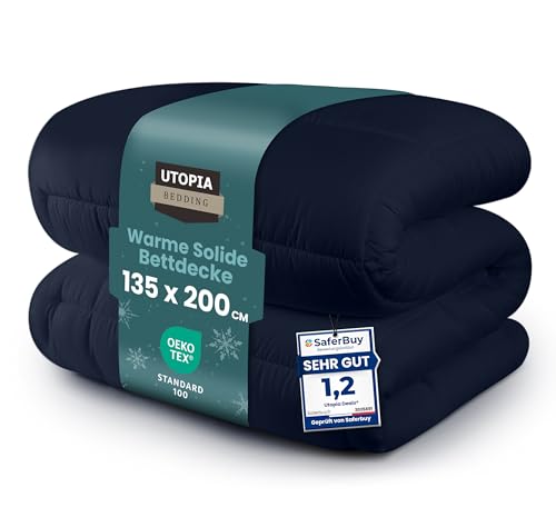 Utopia Bedding Bettdecke Ganzjahresdecke, atmungsaktive Schlafdecke, Steppdecke, Super Weiche Kuschelige