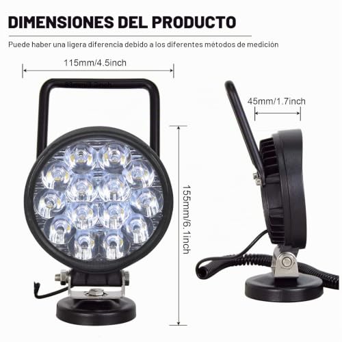 Luz de trabajo de inundación Willpower de 42W con base imantada para evitar averías sin luz 3