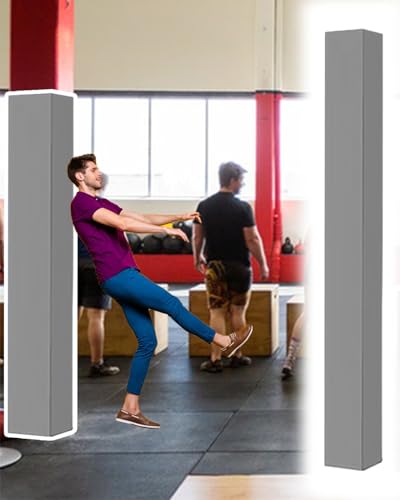 Rembourrage pour poteau de gym gris de 18cm avec bandes velcro pour la protection