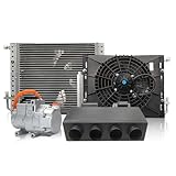 TMAIRSUS Universal DC 12V Air Conditioner Heating & Cooling Air Conditioning Under Dash 12 Volt A/C Unit for Vintage Cars, Pickup Trucks, Cab & Classic, RV, Motorhome