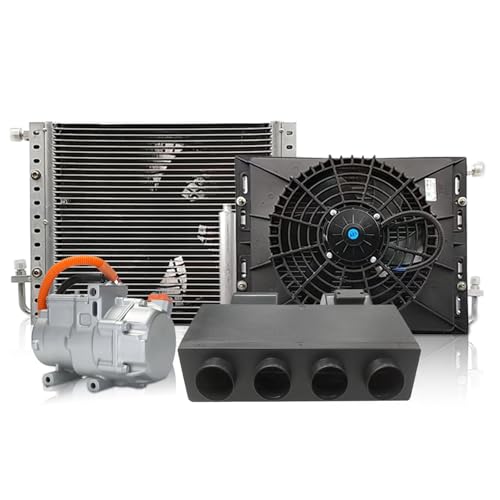 TMAIRSUS Universal DC 12V Air Conditioner Heating & Cooling Air Conditioning Under Dash 12 Volt A/C Unit for Vintage Cars, Pickup Trucks, Cab & Classic, RV, Motorhome