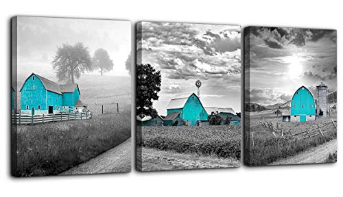 Landhaus-Wanddekoration mit Bauernhof-Motiv, rustikale Kabine, für Schlafzimmer, Badezimmer, Wanddekoration, fertig zum Aufhängen, Zuhause, Wohnzimmer, Größe 40 x 61 cm Cover