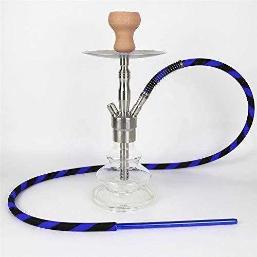 WJMT Hukah Set 17"Aluminium komplette Set Schlauchhuka und Silikonschüssel Hukas Shisha für Club Bar Party Single Tube – Bild 4
