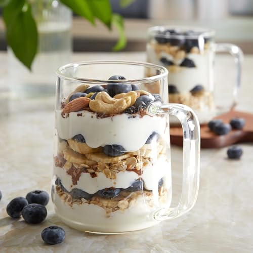 Juego de 2 tazas grandes de vidrio de 24 oz miniatura 7