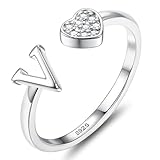 ❤Anillo Ajustable para el Pulgar❤--Tamaño del corazón: 5,5 x 5 mm, diseño ajustable adecuado para casi todos los tamaños de dedos de mujer, se puede ajustar libremente. Mano de obra exquisita, minimalismo, elegante y de moda, muy atractivo. Anillo de bodas ideal, anillo de compromiso, anillo de compromiso. Muy adecuado para fiestas, bailes, uso diario u otras ocasiones especiales.