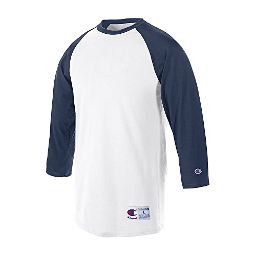 Champion Men`s Raglan Baseball T-Shirt White/Navy