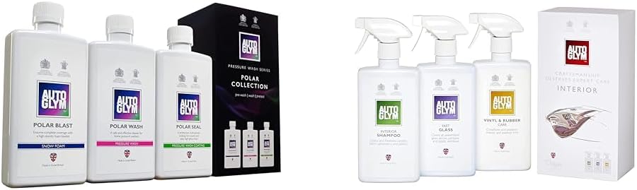 Autoglym Polar Collection - Car Cleaning Kit Includes Polar Blast Pre-Wash Snow Foam & The Collection - Perfect Interiors - The Ideal Car Cleaning Kit