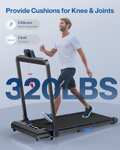 Wellfit Under Desk Walking Pad Treadmill: Incline Voice Controlled Smart Treadmill 320 Lbs Capacity For Home Office Use thumb #5