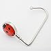 ROFLYER Purse Hook Hanger for Table Bar Handbag Hanger Safer Cleaner Bag Table Hanger with Velvet Pouch (Red Beetle)
