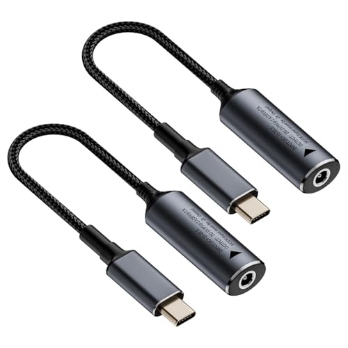 Qomcsrl 2X 140W DC Cargador Portátil 5V 9V 20V DC 5,5x2,5mm Hembra A USB C Tipo C PD Adaptador de Corriente Convertidor de Cable de Carga Rápida