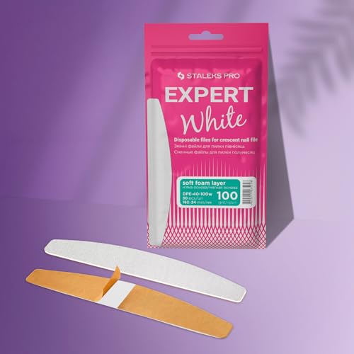 Limas abrasivas de capa de espuma Staleks Pro Expert 40, repuestos desechables de grano 100 3