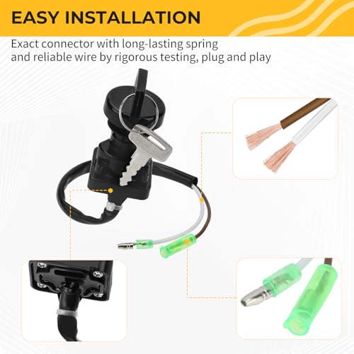 Image of M MATI Ignition Key Switch for Kawasaki Bayou 300 400 Lakota 300 1988-2003 Prairie 400 1997-1998 Prairie 300 1999 27005-1201 27005-1159 27005-1186 27005-1132