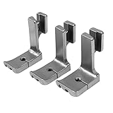 Fbshicung 3pcs High Shank Double Welt Piping Presser Foot #36069DG Compatible with JUKI Brother Singer CONSEW Industrial Single Needle Sewing Machines (1/8+3/16 +1/4)