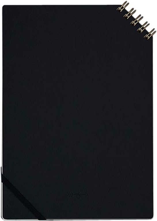 Japanese Ring Notebook, Black, Plain