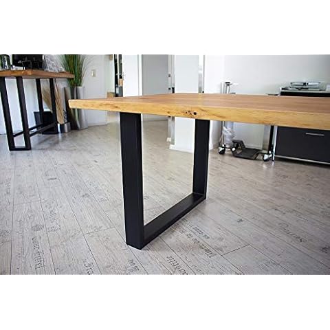 KTC Tec Tischgestell Stahl TU 100x40 10x4 Metall schwarz matt Tischuntergestell Tischkufe Kufengestell Tischbeine Tischfuß Industriedesign Esstisch Schreibtisch 700mm Cover