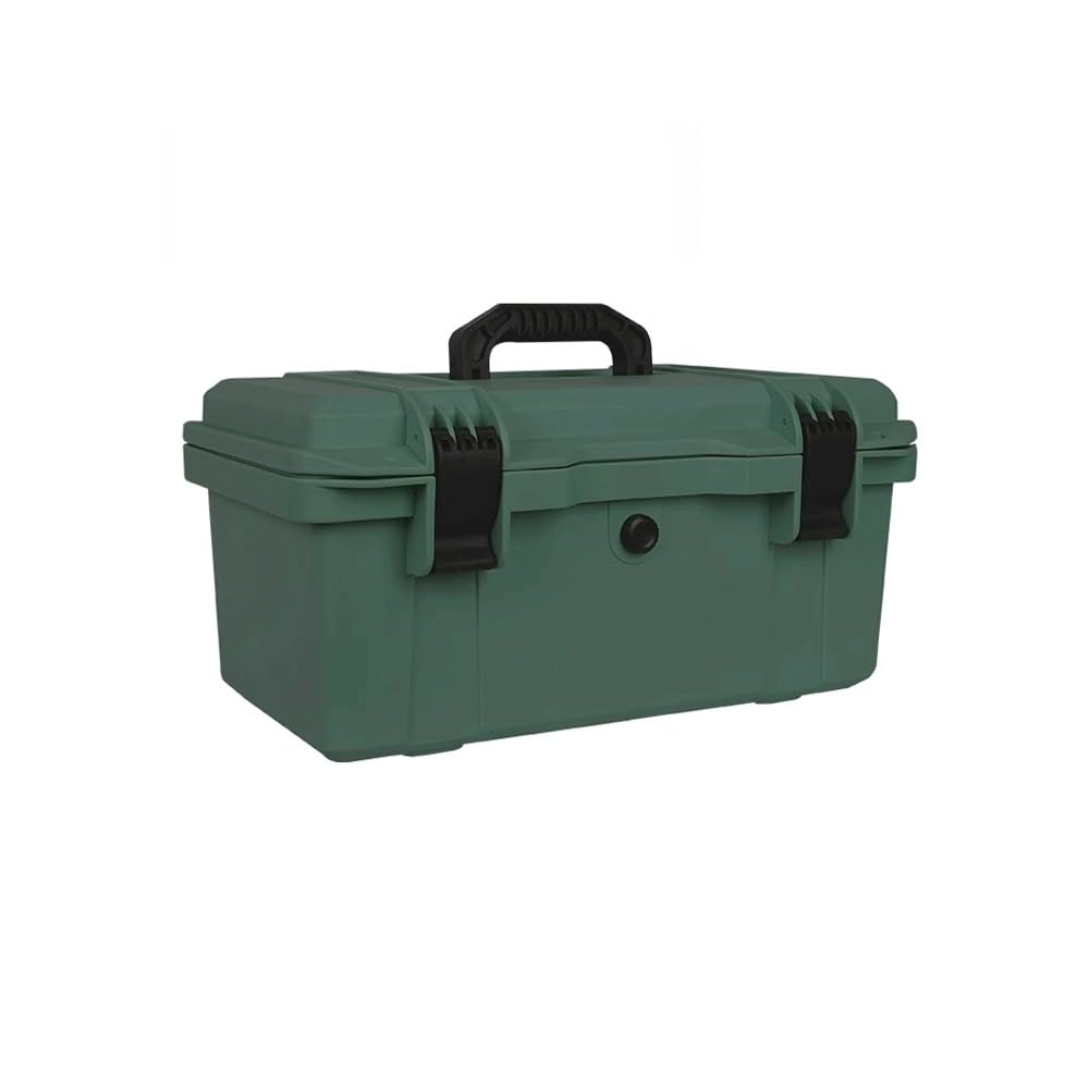 Plastic Hardware Toolbox Multifunctional Maintenance Box Household Parts Storage Car Item Field Repair Emergency Storage and Toolbox(Green)