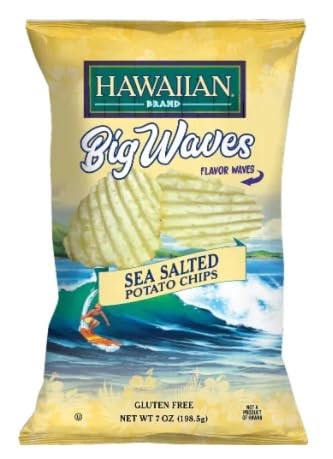 Generic Tim's Cascade Hawaiian Big Waves Sea Salt Potato Chips 7 oz (Pack of 4)
