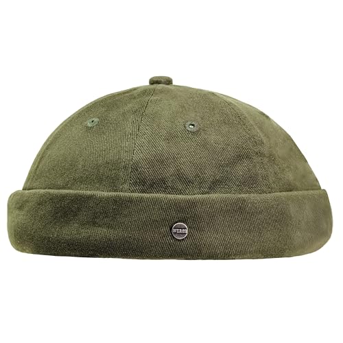 WEROR Dockercap Herren Dockermütze Seemannsmütze Fischermütze - Mütze aus Baumwolle - Cap WEROR-453.1 (Oliv Einheitsgröße)