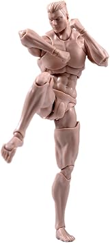 1/12 Scale Male Figure,6inch Super Flexible Muscular Strong Male Action Figure Miniature Figure Body Doll Collection White Skin