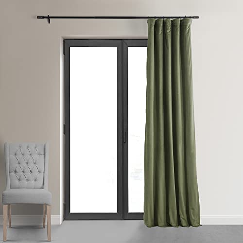 HPD Half Price Drapes Signature Blackout Velvet Curtains 84 Inches Long Heat & Full Light Blocking Blackout Curtain for Bedroom (1 Panel) - Image 2