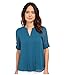 Calvin Klein Women's Pleat Front Roll Sleeve