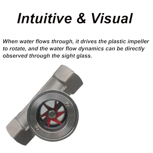 Indicador de flujo de agua DN25 con visor de vidrio de visión industrial para acero 304 4