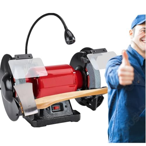 Electric Bench Grinder Compatible with Bauer 8 in. Bench Grinder with LED Light (201522E-B) - Powerful 4.8 Amp, 3/4 HP motor handles tough jobs grinding, sharpening, deburring, polishing & cleaning