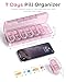 Pillex Pill Organizer 2 Times a Day, AM PM Pill Organizer 7 Day, Weekly Pill Box 2 Twice a Day, Travel Pill Case 7 Days, Medicine Organizer for Medication, Vitamins, Fish Oils, Supplements
