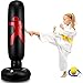 EQARD Sac de Boxe Gonflable pour Enfants 62" Sac de Boxe Debout Libre pour Rebond Immédiat Sacs de Frappe pour Pratique du Karaté Taekwondo MMA (Noir)