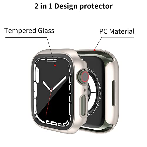 [12 Pack] Pkmh Hard Pc Case With Screen Protector Compatible For Apple Watch Series 7/8 41Mm, Full Edge All Around Protective Bumper Anti-Scratch Frame Cover For Iwatch Smartwatch Accessories #TOP2