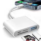 Adaptador Leitor Cartão Sd Tf Usb 3.0 Para iPhone 14 13 12 11 XS X 8 E iPad Câmera GRUPO FIRST SHOP