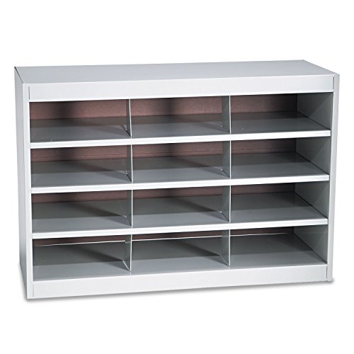 Safco Products 9254GR E-Z Stor Steel Project Organizer, 12 Compartment, Gray