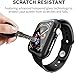 Smiling Case Compatible with Apple Watch SE 2 (2024)/Series 6/SE/ 5/4 40mm with Built in Tempered Glass Screen Protector,Overall Protective Hard PC Case Ultra-Thin Cover-Black