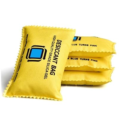 4PCS Silica Gel Packets for Storage, 100g Each Color Indicating Dehumidifier Bags, Reusable Desiccant Packs for Closets, Cars, Bins, Desiccant Packs for Storage