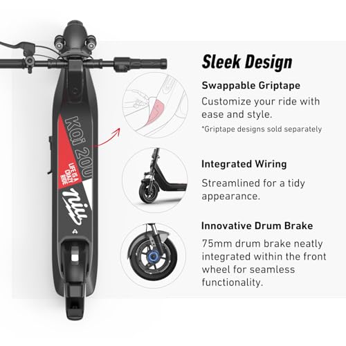 Image of NIU Electric Scooter for Adult - KQi 90 100 200 300 Series E Scooter w /Suspension, 500-1000W Peak Power, 14-37 Max Miles, Top 15-23 MPH, Portable Commuting Escooter, Folding Handlebar(Only 100F, 200F)