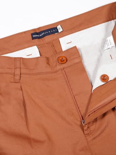 Image of Thomas Scott Men's | Solid | Mid Rise | Light Weight | 100% Cotton | Casual | Chino | Shorts for Men