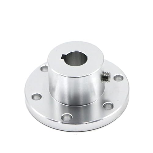 0.47in RC Key Hub Shaft Coupling with Keyway,12mm high Strength Aluminum Alloy omnidirectional Wheel Motor Shaft Coupler (Silver)