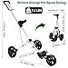 OSKOPWRC 3-Wheel Golf Push Cart, Folding Golf Bag Trolley with Brake, Beverage Holder, Scorecard Holder, Golf Scorer, and Ball Mount White